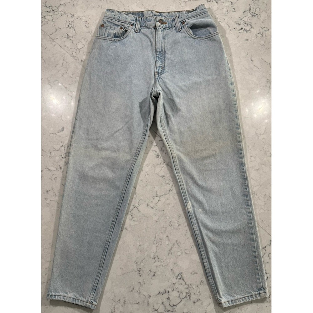 VTG 90s Levi's 550 Jeans Womens 11 Blue Light‎ Wash Relaxed Fit Tapered Leg USA